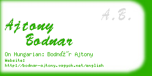 ajtony bodnar business card